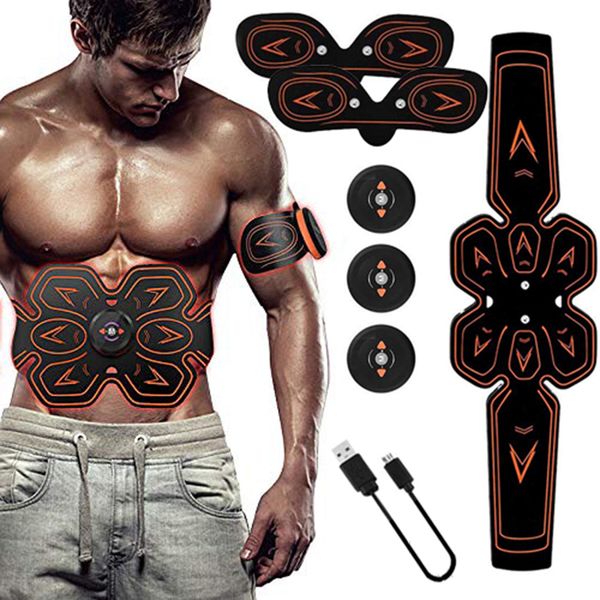

abs stimulator muscle toner abdominal toning belt electrostimulation ems training home office fitness equipment (usb charging