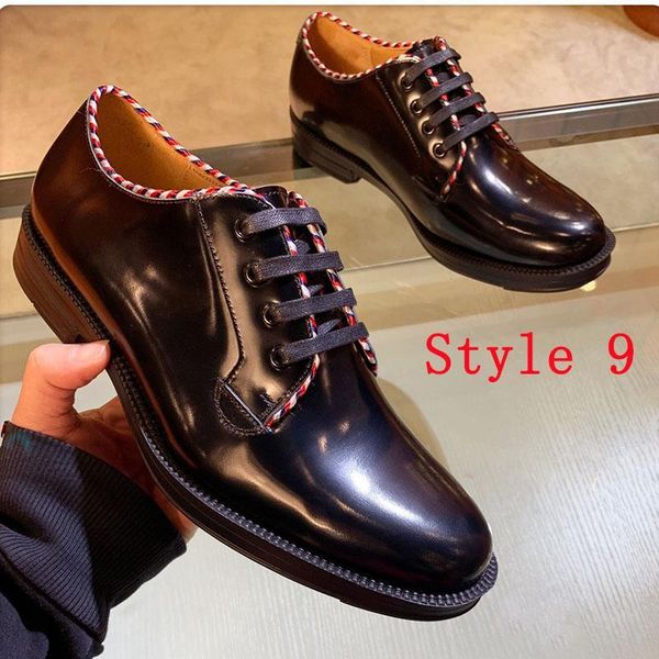 

luxury fashion men's dress shoes wedding party classic casual shoes embossed leather fashion shoes size 38-45, Black