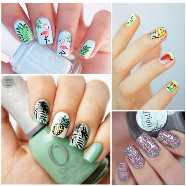 

nail art stamp template mandala flower design image plate diy styling tools, White