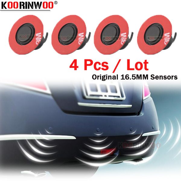 

koorinwoo latest parkmaster original 16.5mm flat radars 4pcs/lot probes car parking sensor reverse radar black silver white grey