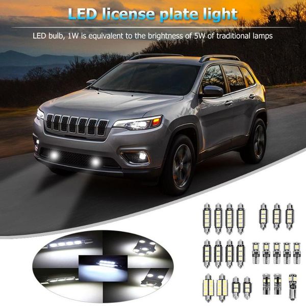 

23pcs/set t10 ba9s festoon led canbus car interior dome reading light license plate lamp bulbs signal lamp