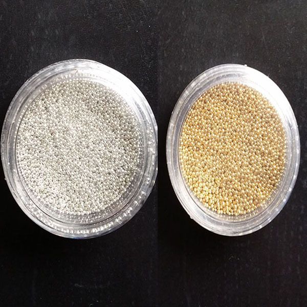

2 pcs/lot mini diy nail art little steel balls beads pearls decorations wheel gold/silver 78, Silver;gold