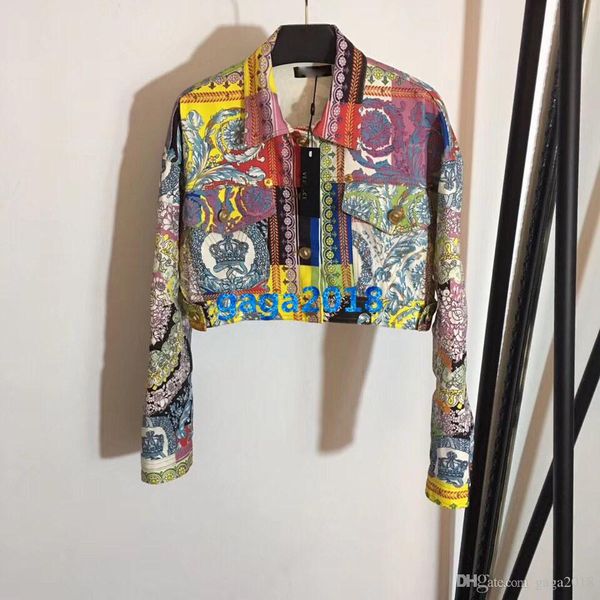

женщины девушки короткие негабаритные куртки лацкан шеи калейдоскоп печати с длинным рукавом блузка топ футболка толстовка высокого класса м, Black;brown