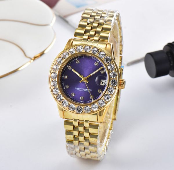 

Wholesale AAA high quality luxury brand watch women's Rhinestone elegant all stainless steel quartz fashion dress Swiss watch Montre femme