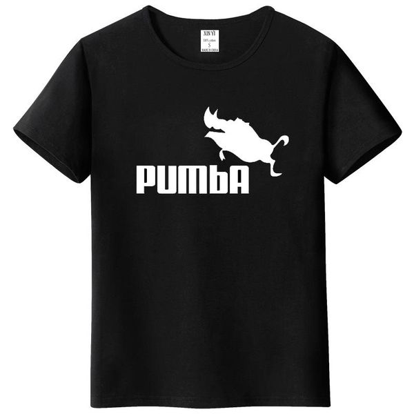 

2018 New Brand T Shirts Homme Pumba Print Men Short Sleeves T Shirt 100% Cotton Boy Summer Casual T Shirt Plus Fashion