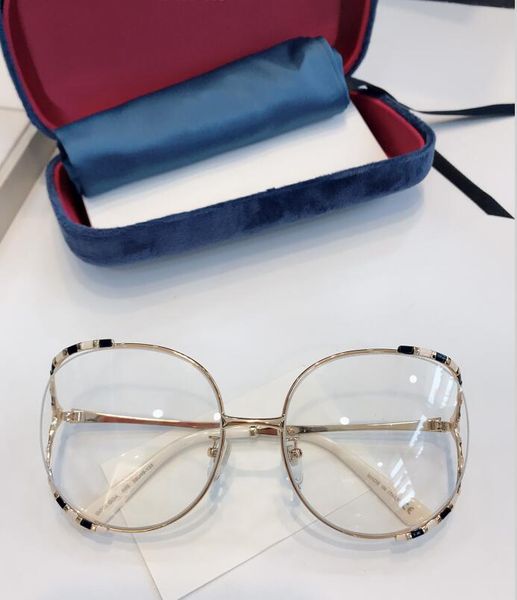 

new eyeglasses frame women men eyeglass frames eyeglasses frame clear lens glasses frame oculos with case 0596, Silver