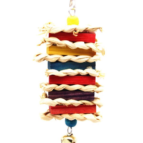 

parrot gnaw bird toys corn skin colour wood a molar tooth string