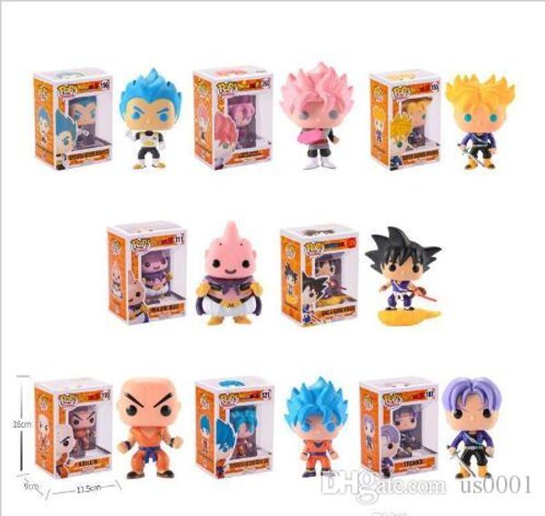 

funko pop 10 cm anime dragon ball z pop super saiyan vegeta rood haar action figure pvc collection model goku style