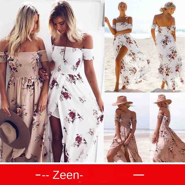 

женское дизайнерское платье сексуальное слово воротник печатный сплит платье, Black;gray