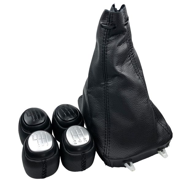 

5/6 speed gear shift knob leather gaiter boot cover case lever shifter for saab 93 9-3 ss 2003-2012 car styling accessories