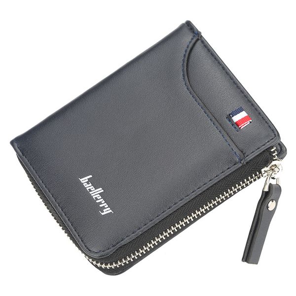 

2019 fashion vintage new design coin pocket bag zipper men wallets leather small money purses men card holder wallet ing, Red;black