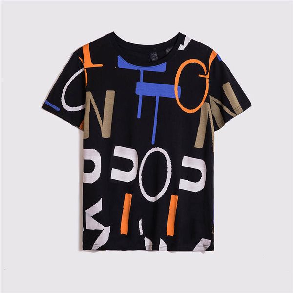 

20ss mens shirt summer casual t shirts for men women short sleeve shirt letter pattern printed tees crew neck 0801, White;black