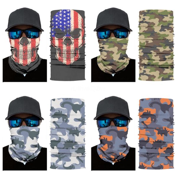 

shipping outdoor seamless bandana 3d butterfly printing magic skull scarf cycling headband headwear riding masks 6 styles l3#927, Blue;black
