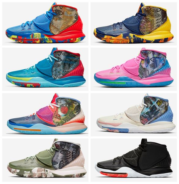 

2020 new kyrie 5 6 pre-heat tokyo nyc miami men mens basketball shoes 5s 6s sponge pineapple sports sneakers chaussures us 7-12, White;red
