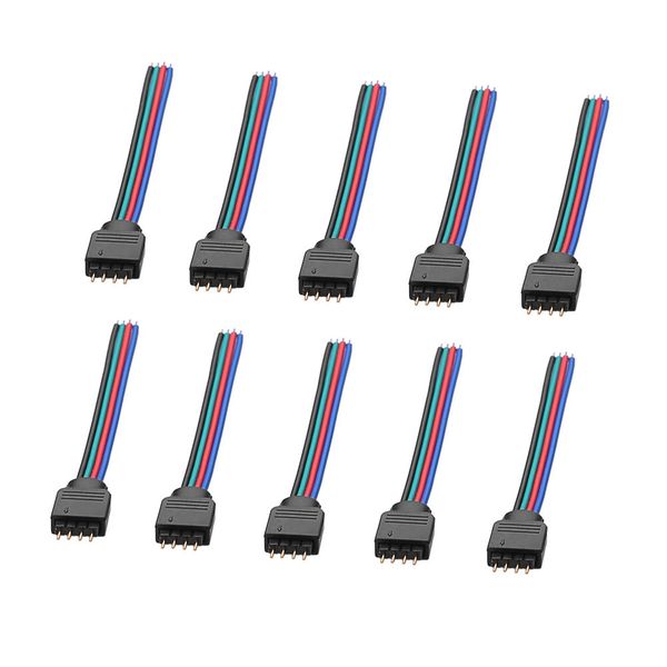 

20 pcs/ set 4 pin rgb connectors wire cable for 3528 smd led strip lights td326