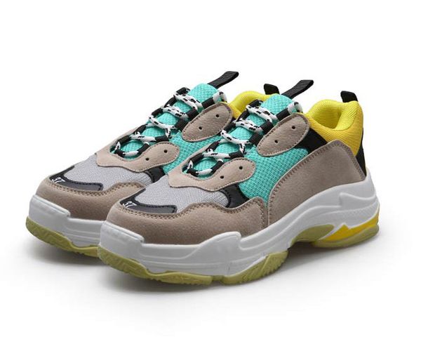 

горячие !! 2019 мода paris 17fw triple-s sneaker тройной повседневная обувь папа для мужских женщин бежевого черного ceahp спорт дизайнер ра, Black