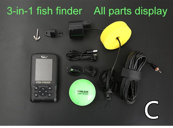 

new portable smart sonar lcd fish finder fishing tool echo sounder fishing instrument color screen