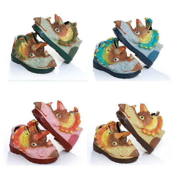 

creative 3d dinosaur shoes kids shoes baby girls boys medium children's sports keep warm soft comfortable size 25-30 style 3, Black