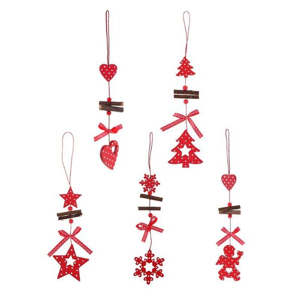 

christmas tree ornaments wooden snowflake heart star hanging accessories christmas decorations supplies for home new year gifts