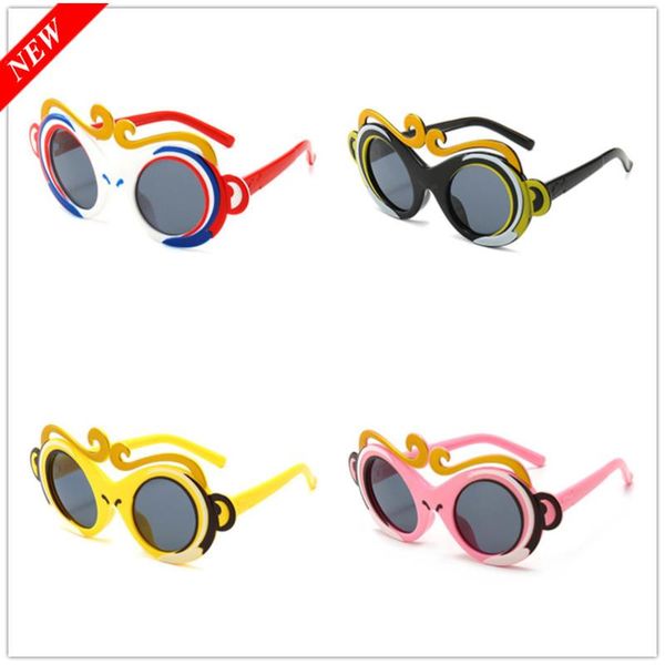 

new cute polarized children sunglasses boy girl cartoon chinese traditional culture myth sun glasses children glasses, White;black