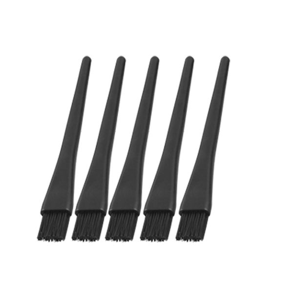 

5 pcs 1.5 x 0.5cm black plastic round handle anti static esd brush