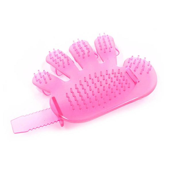 

pet palm type 5-finger brush solid color silicone pet grooming bath massage glove