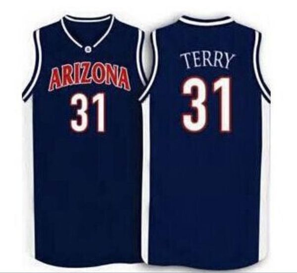 

vintage men arizona #13 jason terry high school blue white basketball college jersey size s-4xl or custom any name or number, Black;red