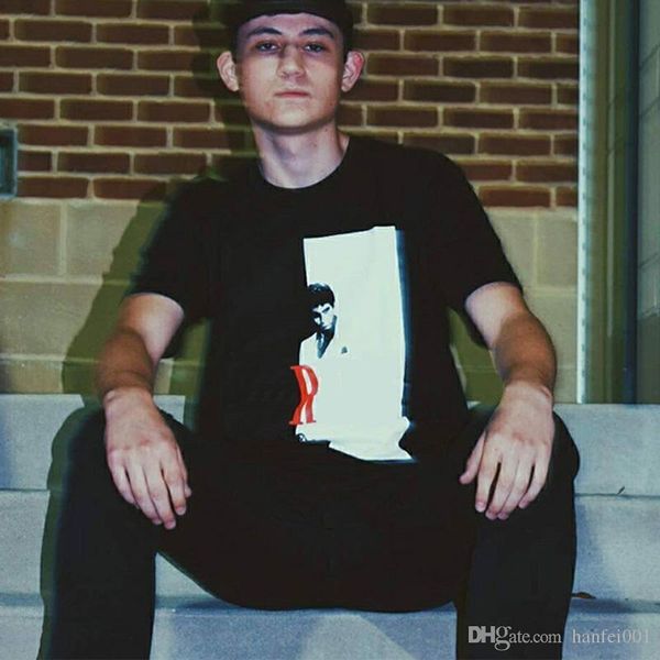 

17fw scarface spilt tee europe fashion summer box logo skateboard t-shirt men women street hflstx020, White;black