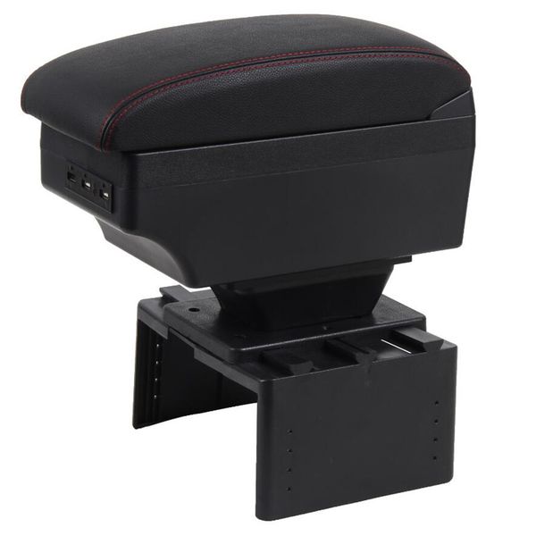 

universal car armrest central container box pu leather auto car-styling central store content box cup holder accessories