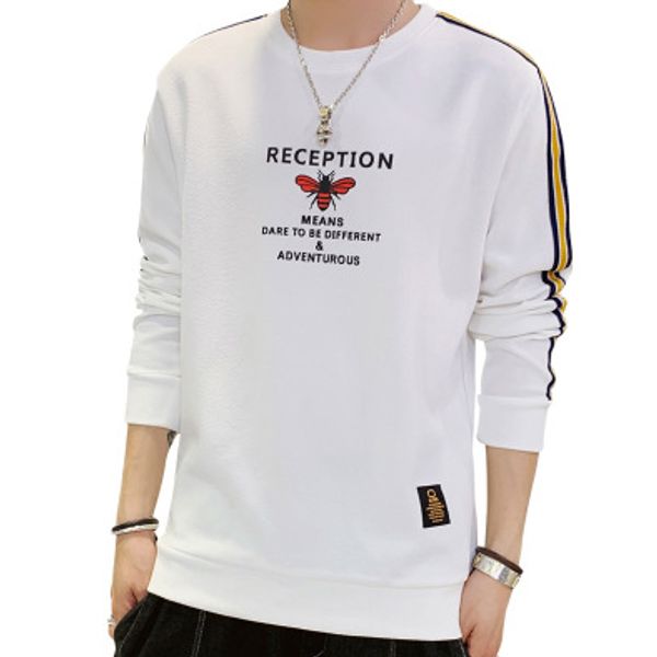 

mens pullover brand long sleeve bottoming shirt youth animal print solid color clothes for boys 2020 spring autumn new fashion trend, White;black