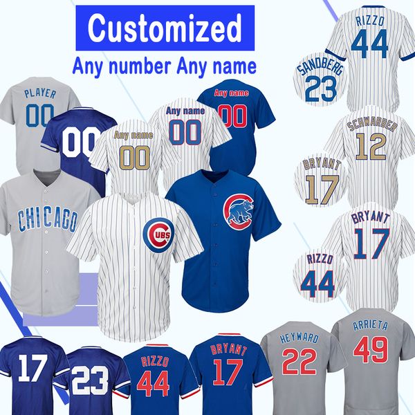 

9 javier baez 17 bryant chicago jersey cubs 44 anthony rizzo 150th anniversary 32 brian duensing 38 montgomery baseball jerseys custom, Blue;black