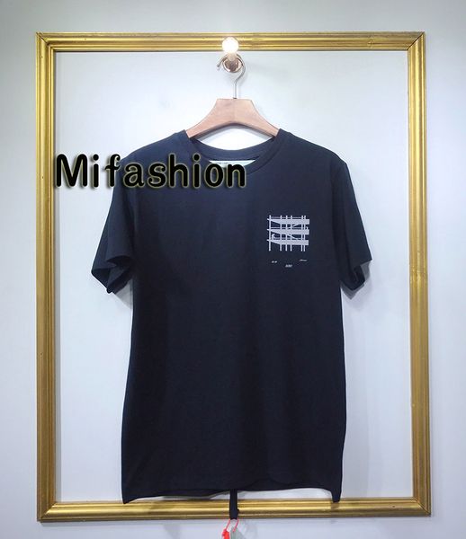 

19-20FW Fashion High Quality USA Industrial Structure Staircase Building Oversized Men Women Street Cotton Tee Casual Short Sleeve T-Shirt