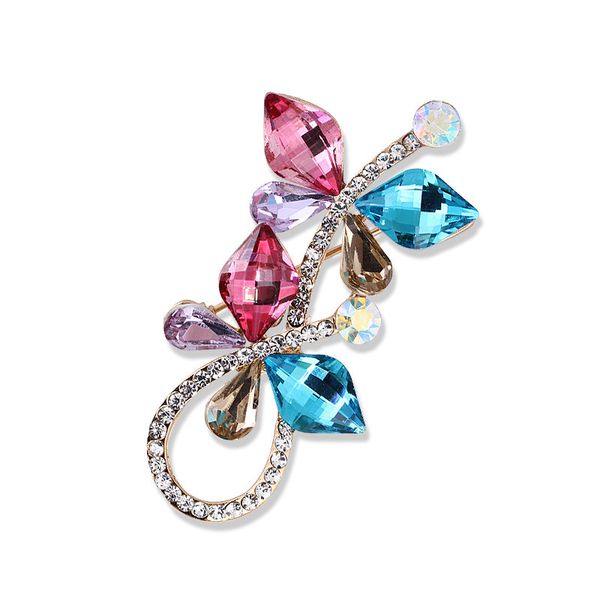 

crystal rhinestone alloy both butterfly brooch pin brooch clothing accessories, Gray