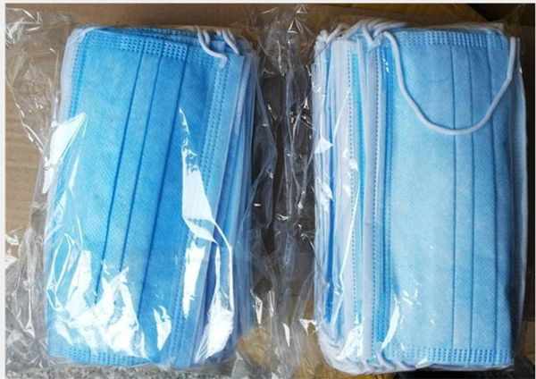 

wholesale face mask 3 layer ear-loop air dust pollution protection masks mouth cover 3-ply non-woven disposable mask ship in 12 hrs dhl free