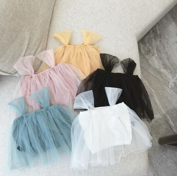 

2020 selling baby girls voile vest summer kids girls vests 1-7years, Blue