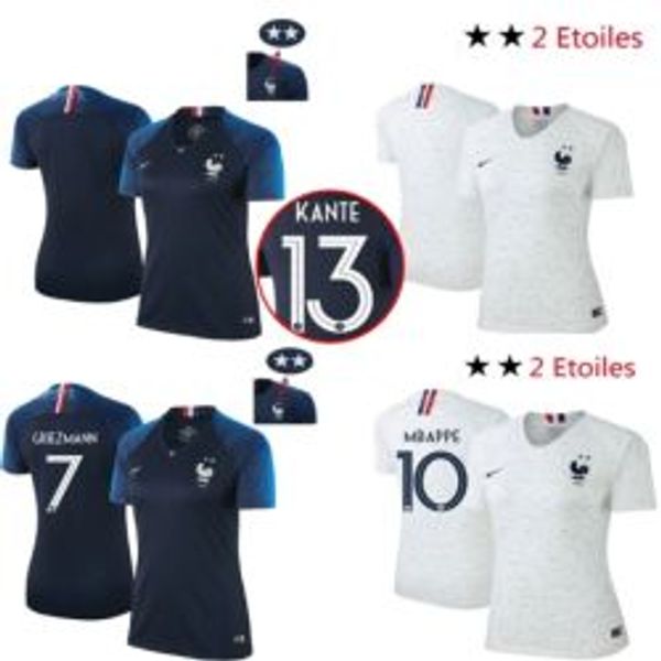 

2 звезды Франция GRIEZMANN MBAPPE POGBA женские футболки DEMBELE MARTIAL KANTE Футболки GIROUD спортивны