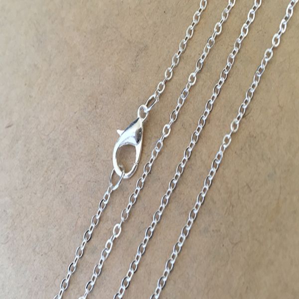 

1.5mm silver color (copper) " o" shape link with cobster clasp pendant accessories pocket watch chain 5pcs/lot