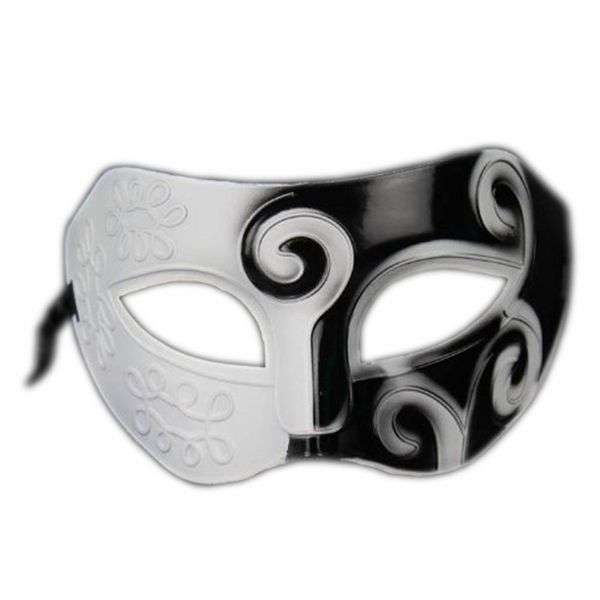 

black&white roman greek mens venetian halloween costume party masquerade mask