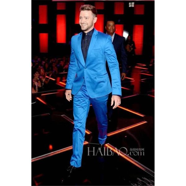 

new arrival groomsmenn notch lapel groom tuxedos shiny blue mens suits wedding man suits (jacket+pants, White;black