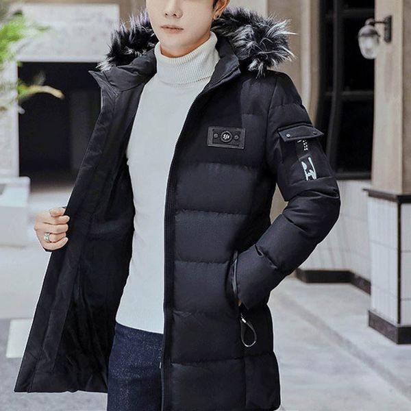 

men coat 2018 warm winter selling cotton-padded parka coat comfortable plus 4 colors size 3xl mwm1879, Tan;black