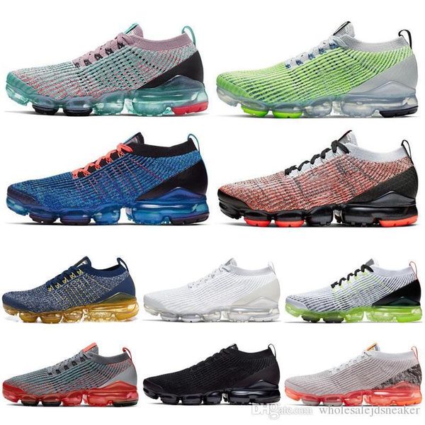 

discount fly 3.0 mens women running shoes triple black white pure platinum knit 3s men jogging sneakers designer sport shoes 36-45