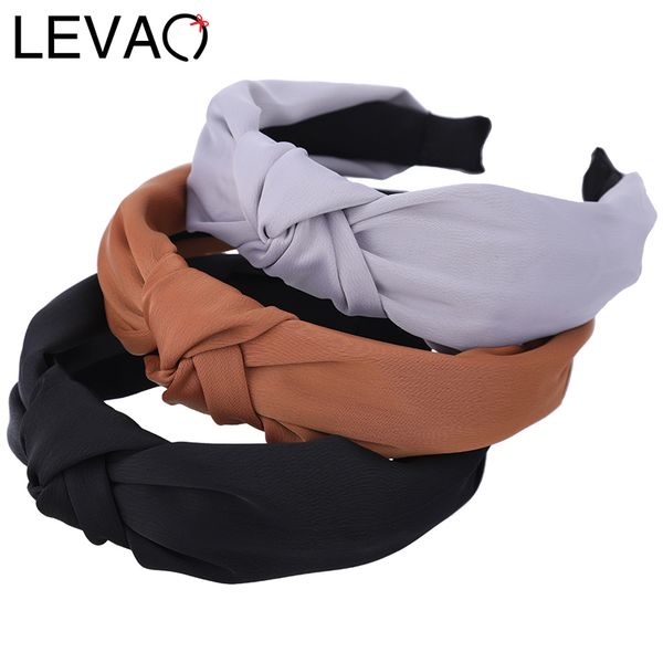 

levao new turban solid hairbands wide vintage hair accessories twisted knotted head hoop hair band for women