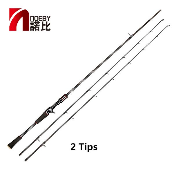 

noeby leisure k2 1.98m 2.13m 2.44m 2 tips spinning rod casting rod m/ml m/mh sic ring vara de pesca stick bass fishing olta
