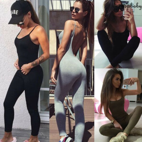 

Women Sexy Jumpsuits Yoga Sport Suit Sleeveless Backless Female Gym Running Fitness Workout Athletic One piece Women Set