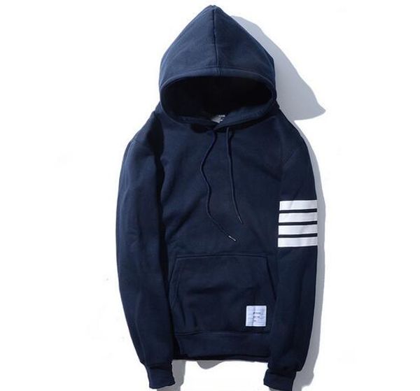 

spring warm pullover hoodies new york brand striped cardigan sweater tb tracksuit thom b rowne sweater size, Black