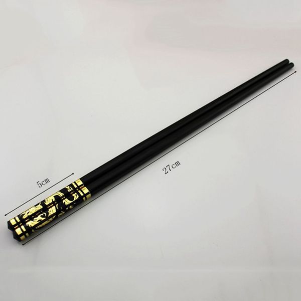 

chopsticks chinese alloy black sushi hashi chop sticks tableware