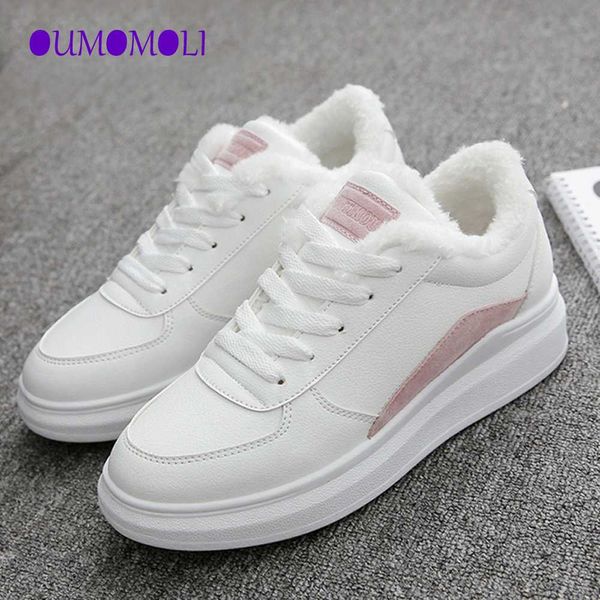 

women boots snow warm winter sneakers pu botas feminina lace up ankle boots fur botines mujer ladies white plush zapatos g804, Black