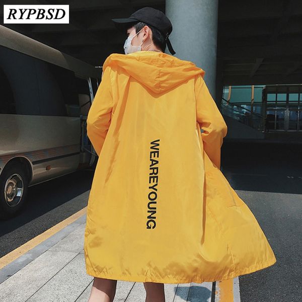 

men's jackets 4 colors men sun protection clothing streetwear 2021 summer korean casual loose hooded mens letter fashion jacket s-3xl, Black;brown