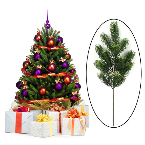 

48cm artificial plants pine branches christmas tree wedding decorations diy handcraft accessories children gift bouquet