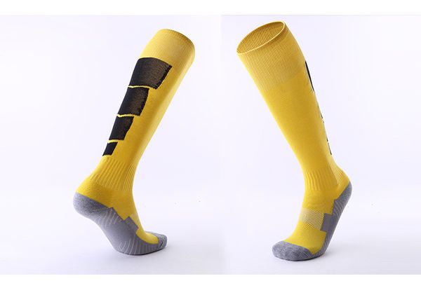 

non-slip football socks over the knee thickened stockings sweat absorbing and wear resistant sports socks 15 colors are available, Black